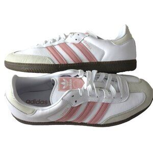 Adidas Originals Women's Samba OG Casual Shoes White Mauve Pink Size 11 NIB